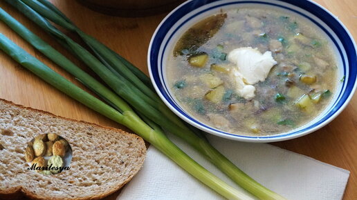 Суп с грибами без всяких зажарок, за 15 минут!