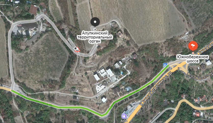 Подъезд к точке старта