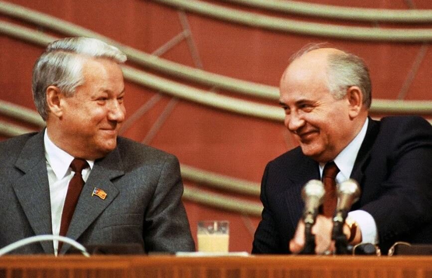 Ельцин и Горбачёв (иллюстрация из открытых источников)