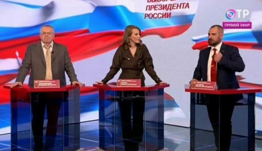 Потенциальные президенты России на дебатах 2018 года (иллюстрация из открытых источников)