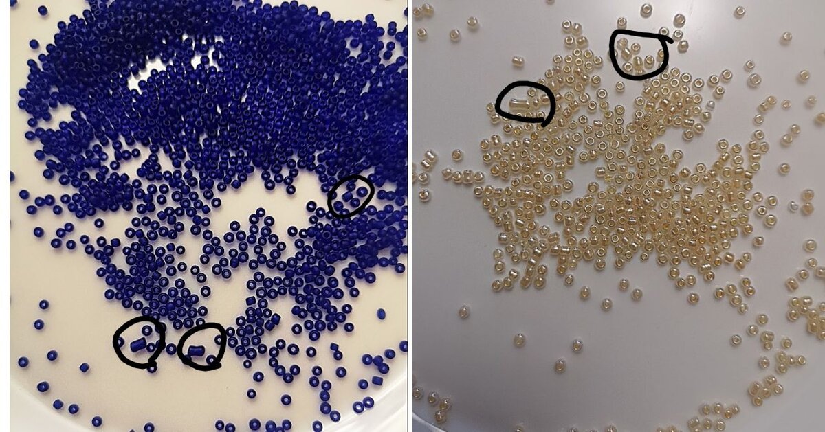 Бисер Астра и Златка. Выделила бросающиеся в глаза длинные бисеринки. На самом деле их много, все разных длин. 