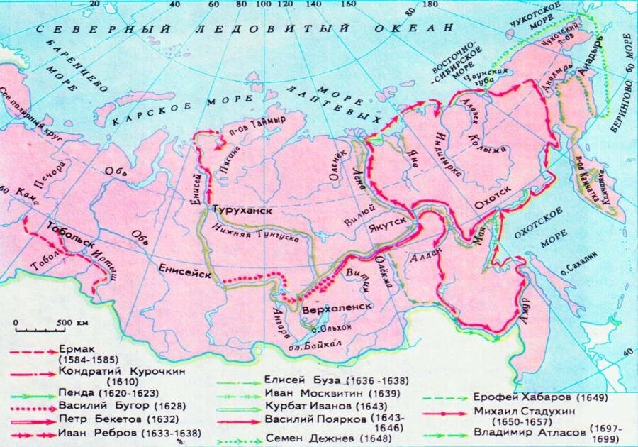 Контурная карта рост территории россии в 17 в народы сибири и дальнего востока гдз