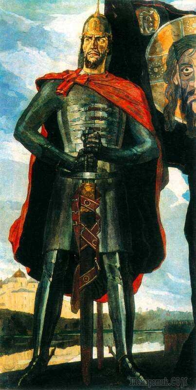 Александр Невский. Центральная часть триптиха, 1942. Холст, масло 275х142. Государственная Третьяковская галерея