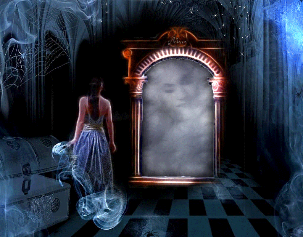 Дверь в потусторонний мир. Волшебное зеркало. Магическое зеркало. Зазеркалье мистика.