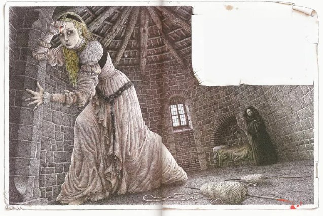 Спящая красавица укололась веретеном