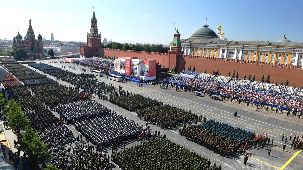 Перед началом парада. 24 июня 2020 года. Москва. Красная площадь.