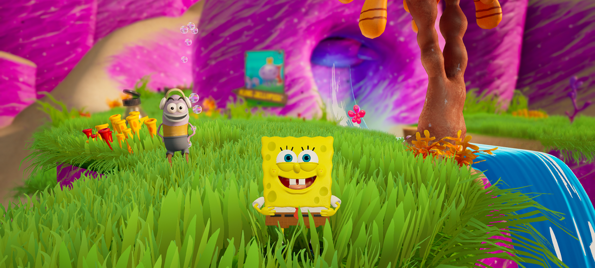 Кадр из игры про гея Губку Боба.