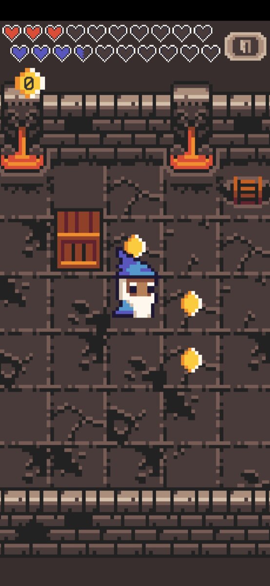 В "Dungeon Pixel Adventure" все подземелья случайные. За один ход персонаж может сделать всего один шаг. Если персонаж погиб – начинать игру придётся сначала.