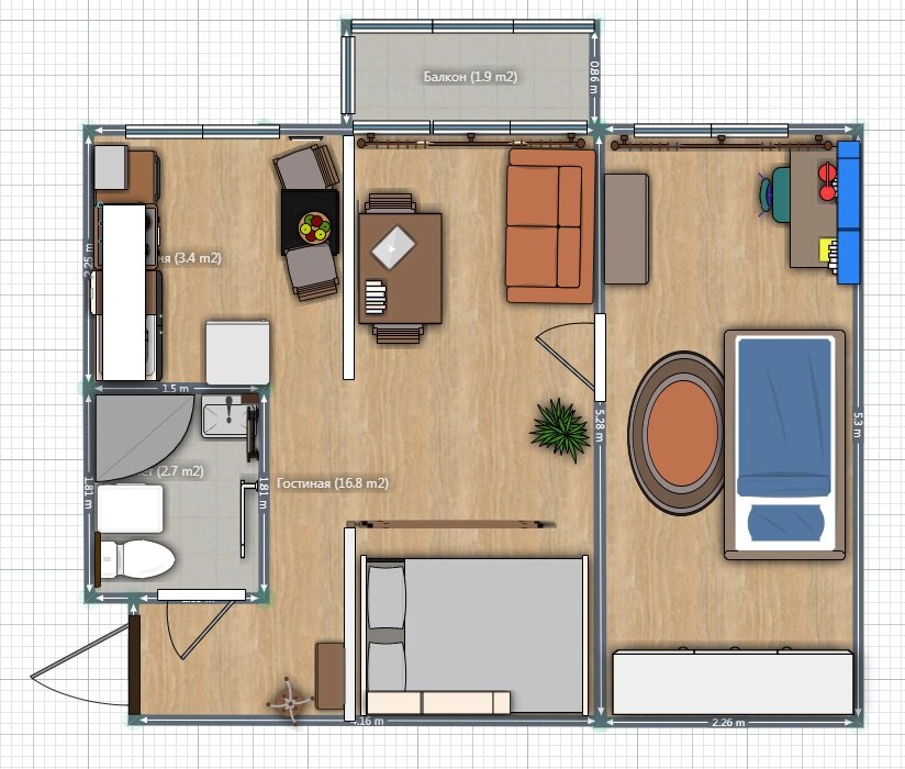 Общий вид планировки