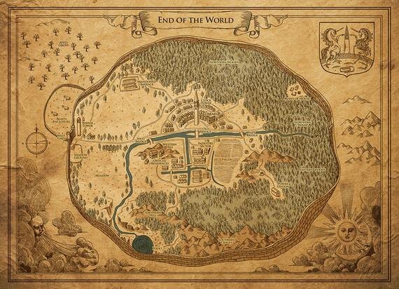 Карта города из "Страны Чудес без тормозов и Конец Света"