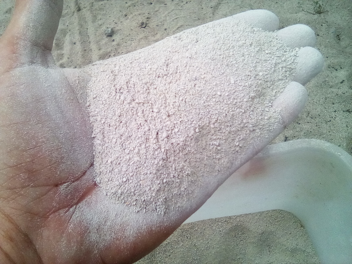 ракушка измельчённая  до состояния муки. 