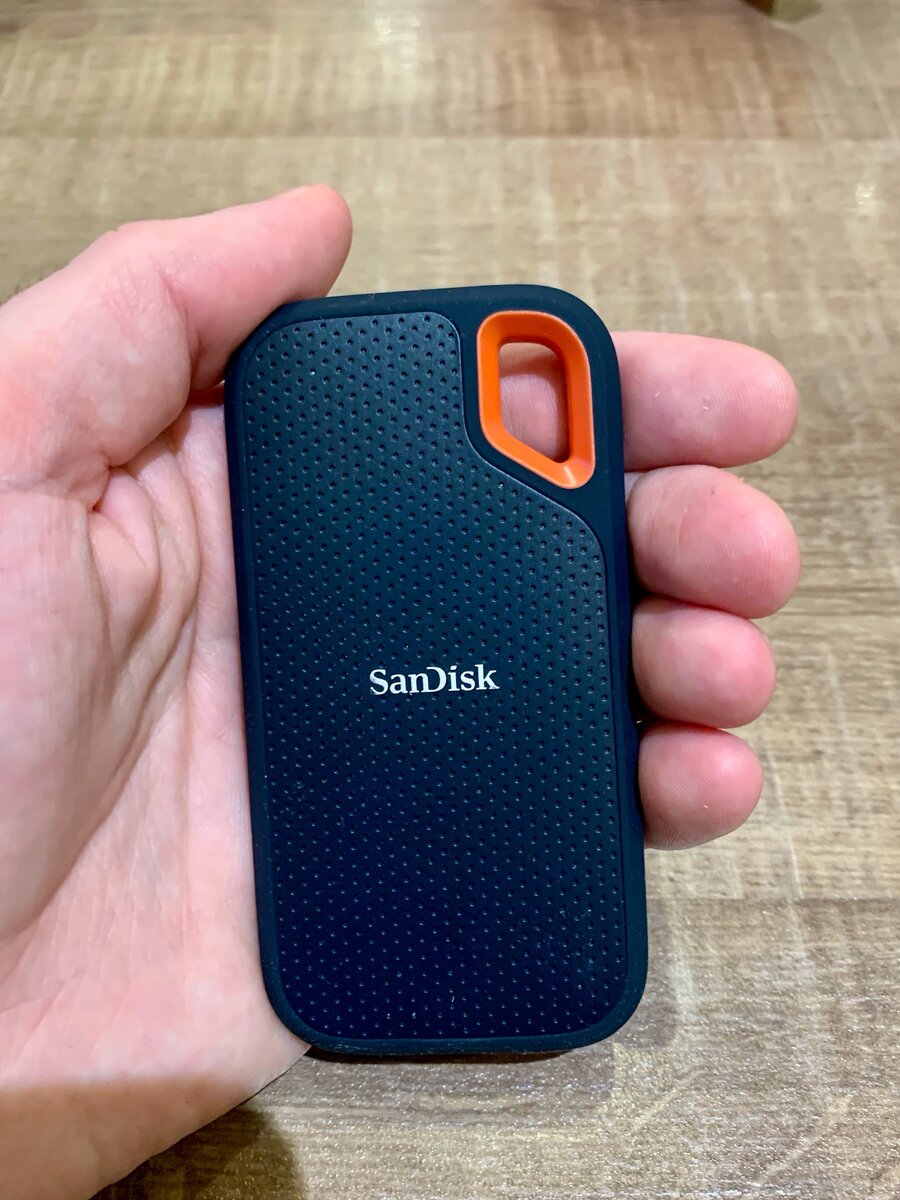 SanDisk Extreme Portable SSD 500 GB.