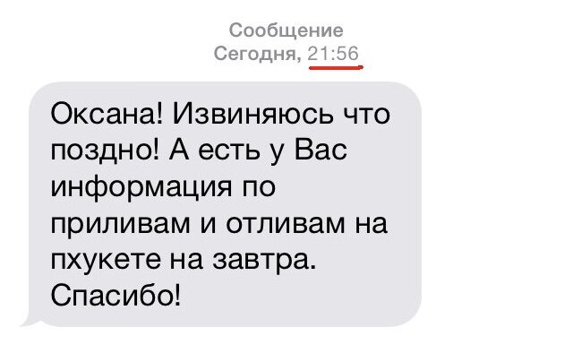 Скриншот переписки