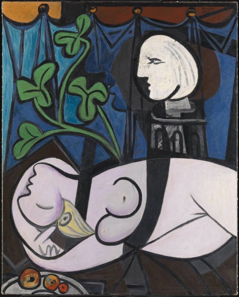 9 место.  «Обнажённая, зелёные листья и бюст», Пабло Пикассо, 1932 год.