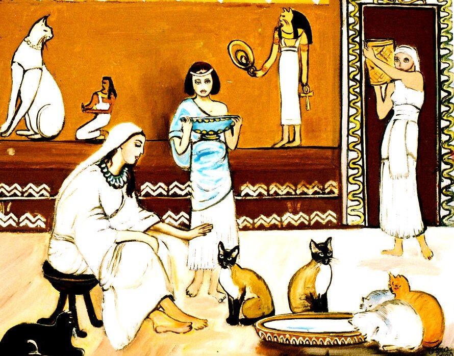 Как египтяне одомашнили кошек. Картинка из Яндекса.

