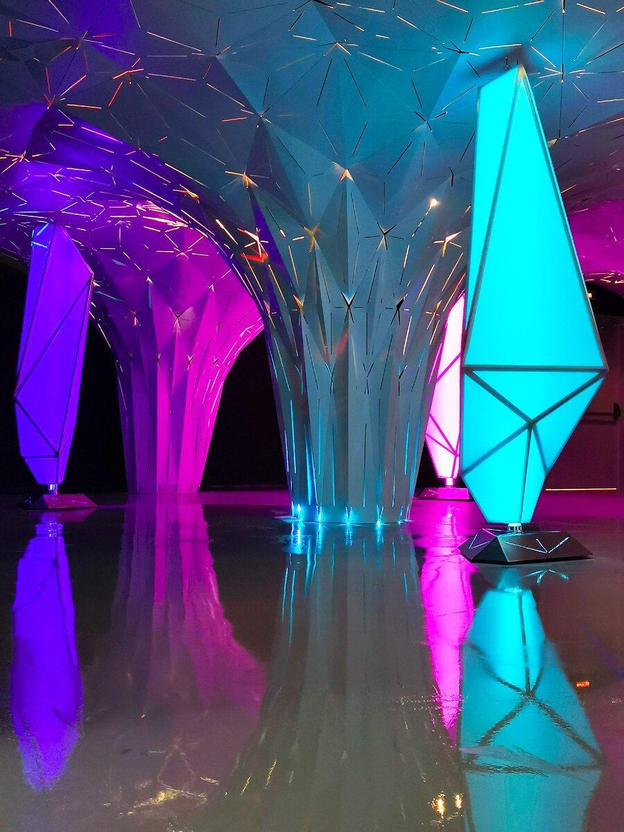 Футуристичные покои снежной королевы.