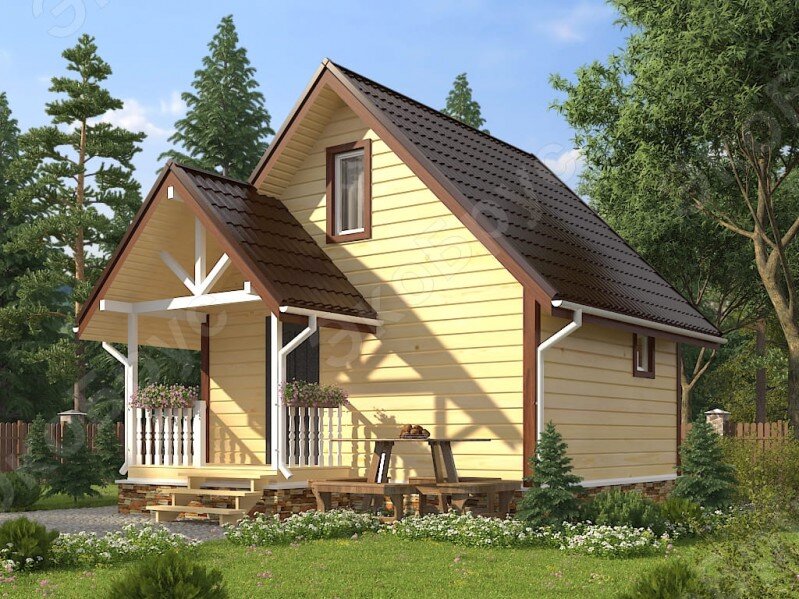 Рисунок 1. Проект каркасной Бани-19