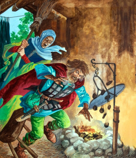 Хозяйка дома спрашивает с короля за сожженные пирожки