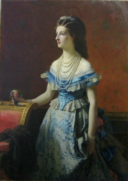 Eleuterio Pagliano. A gorgeous portrait of Queen Margherita of Italy, 1870 год.
