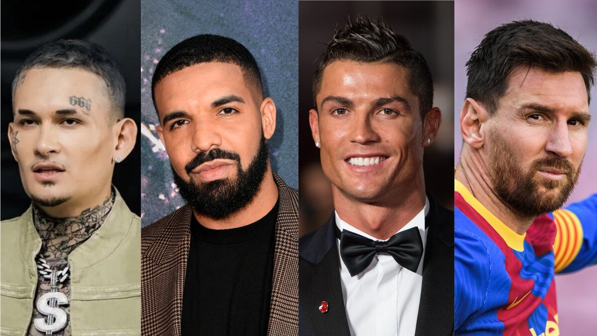 Моргенштерн, Дрейк, Криштиану Роналду, Лионель Месси