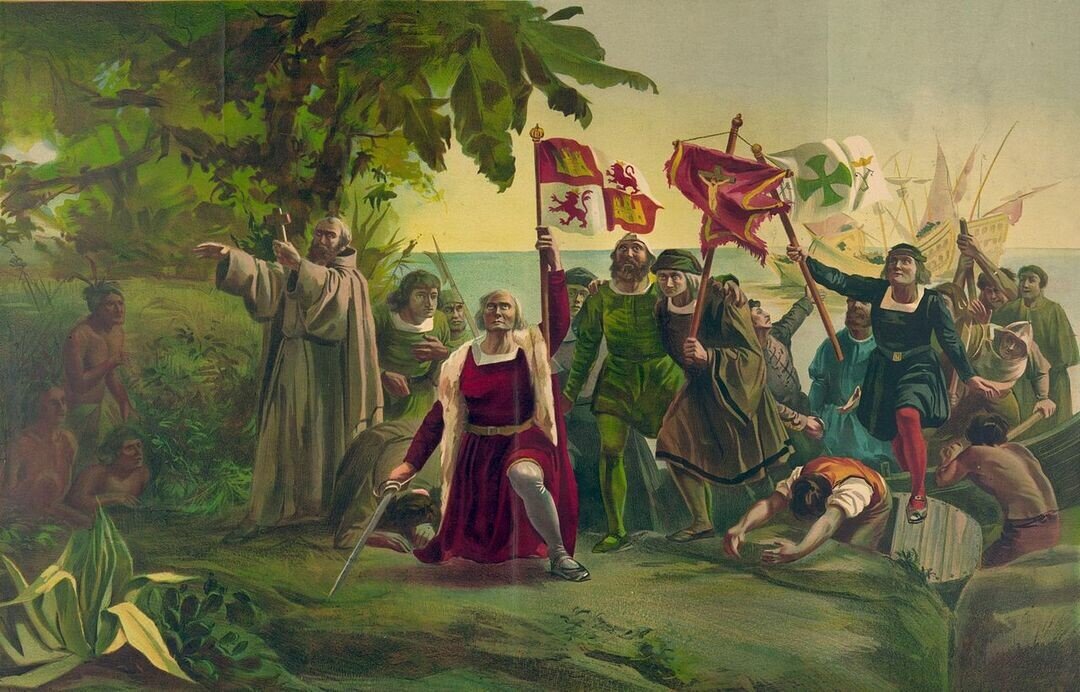 
Диоскоро Пуэбла. «Высадка Колумба в Америке». Источник: wikipedia.org