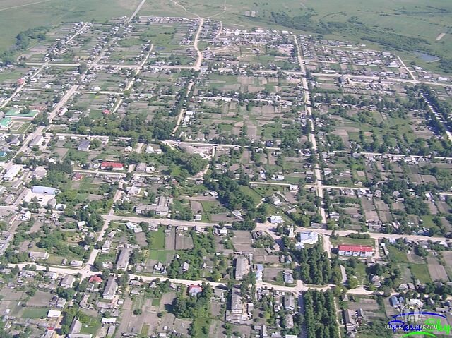 Современная Жиздра с высоты птичьего полёта. Фото из соцсети ОК.