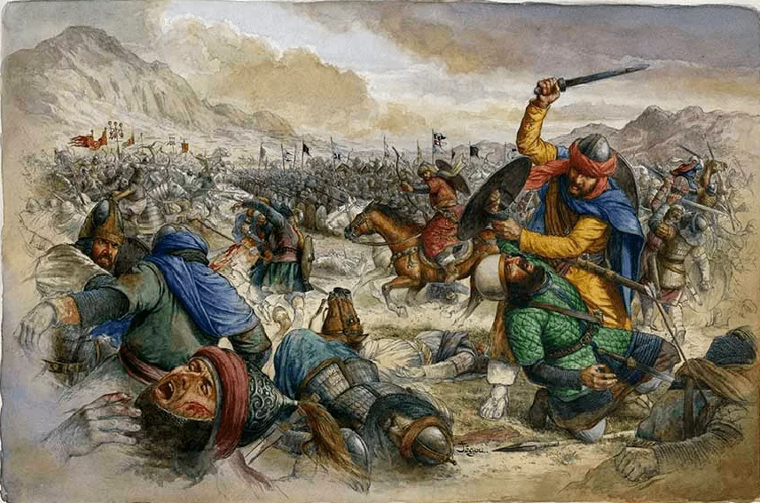 Сокрушительное поражение персов случилось. Таласская (Атлахская) битва. Битва при Таласе 751. Таласская (Атлахская) битва (751 год). Битва Аль Кадисия.