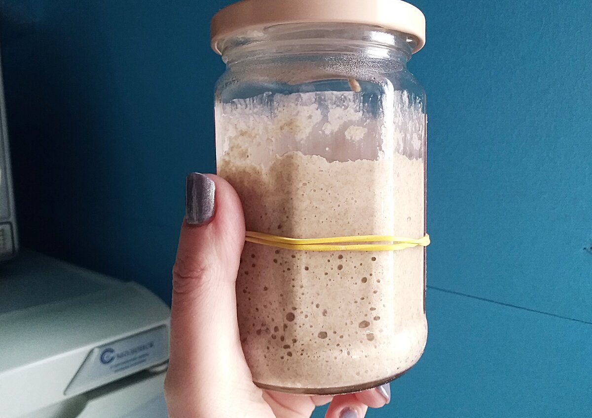 Моя закваска на второй день