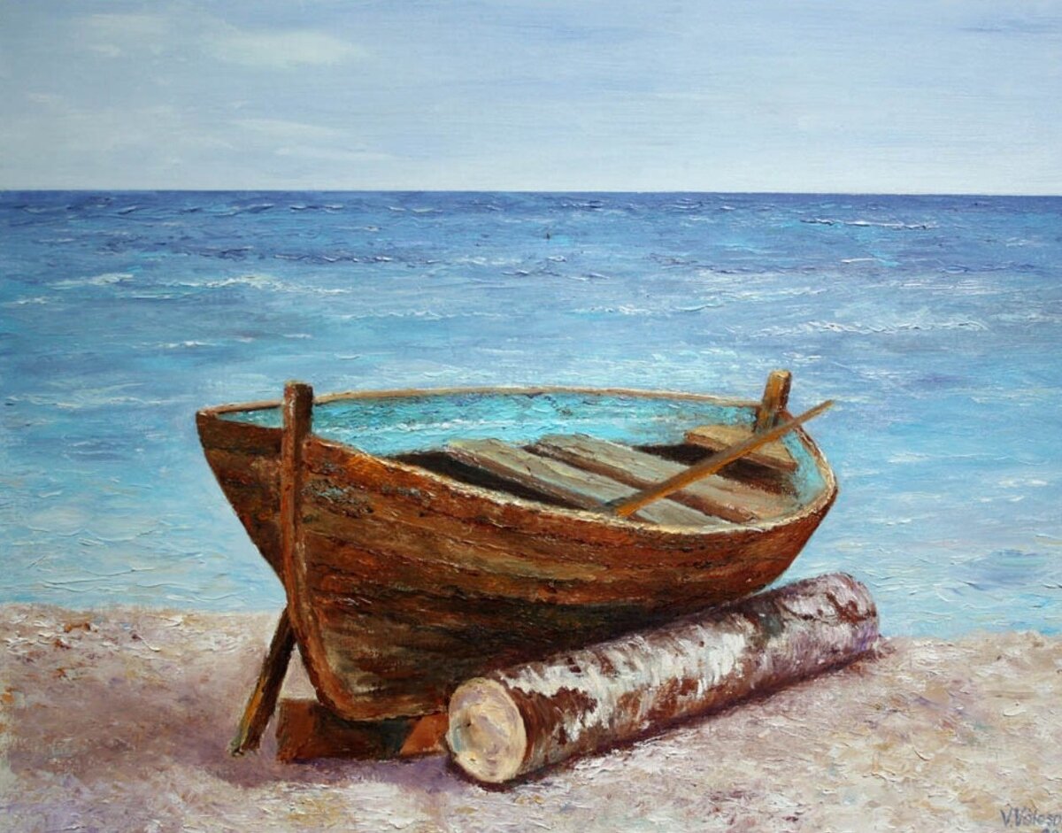 лодка на берегу моря