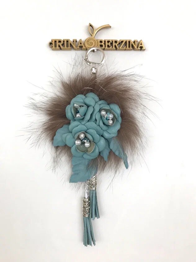 Подвески-брелоки из кожи и меха. Ателье Ирины Берзиной.