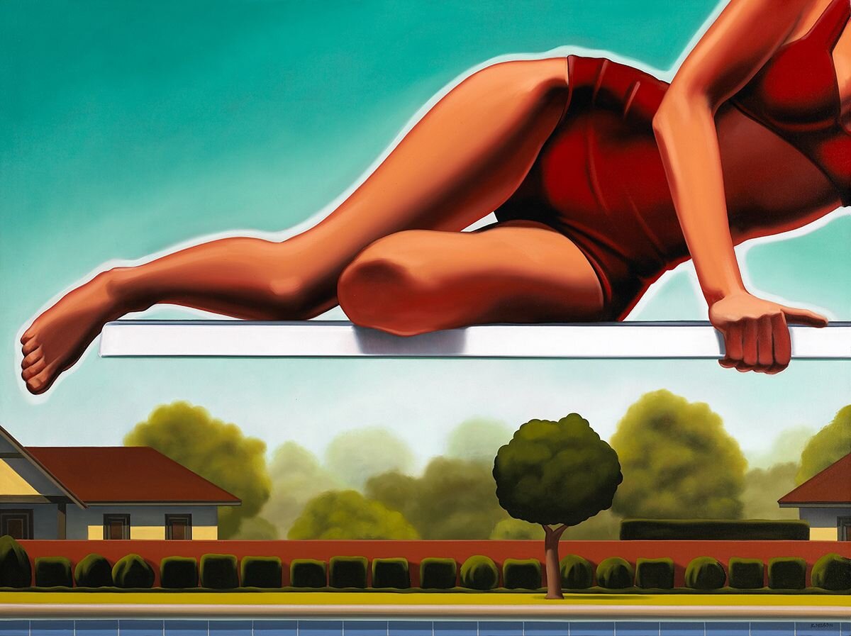 Картина художника Кентона Нельсона / Kenton Nelson / Suspender / На трамплине