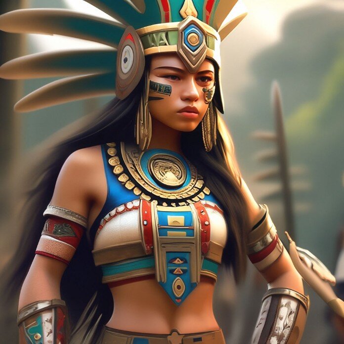 Ацтекская воительница
