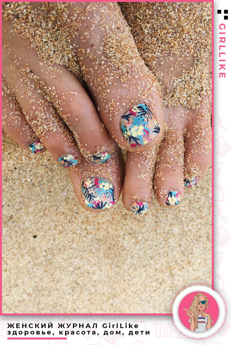 Модный педикюр на море 2020