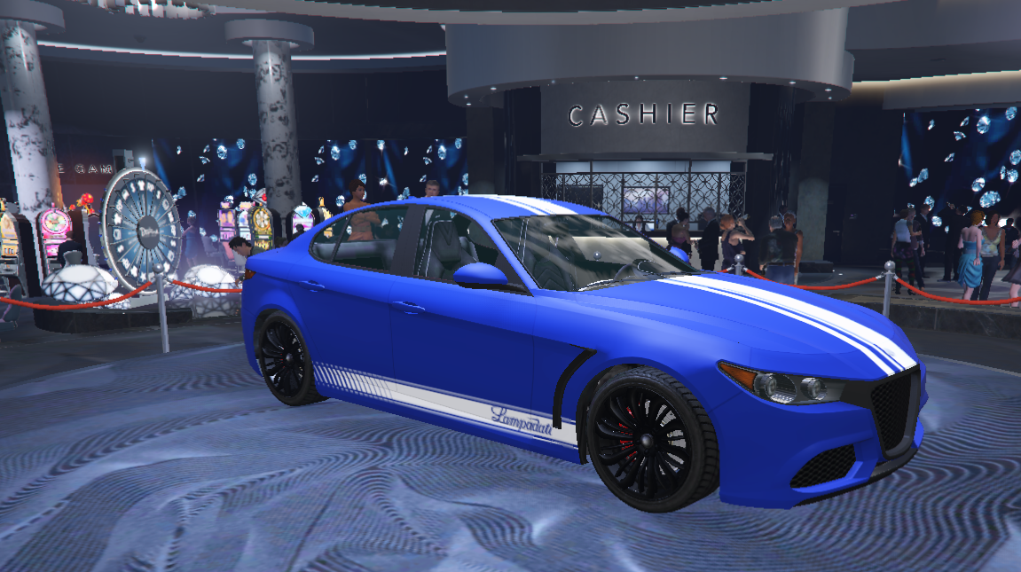 Lampadati Komoda - спорткар на стенде в казино Diamond