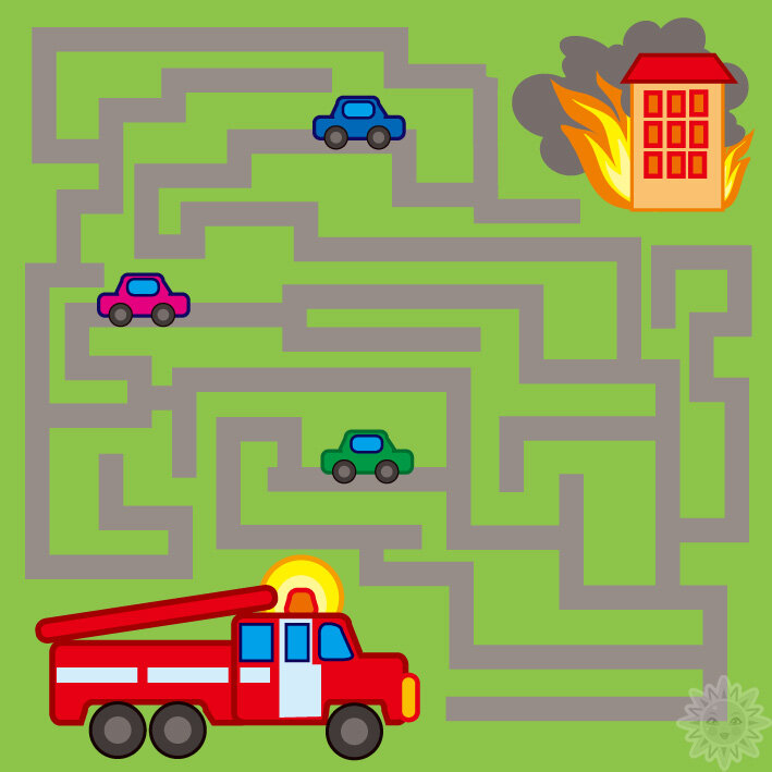 Игра для детей по безопасности. Игра Лабиринт по пожарной безопасности. Лабиринты с машинками. Лабиринты для дошкольников с машинками. Лабиринты по пожарной безопасности для дошкольников.