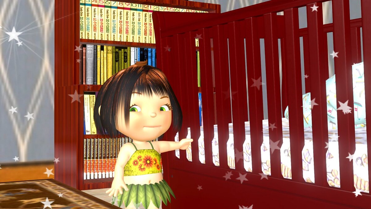 Кадр мультфильма на песню "Зыбаю, колыбаю"