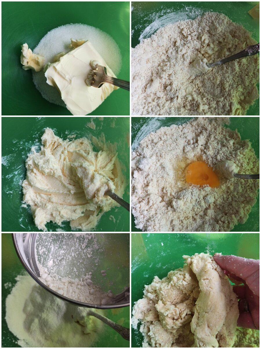Это песочное тесто готовится от начала до конца в миске.