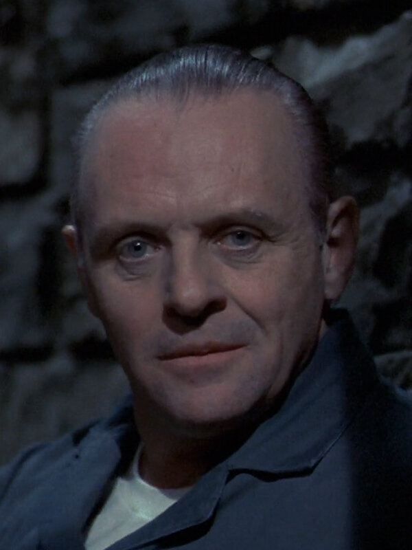 Энтони Хопкинс в роли Ганнибала Лектера.