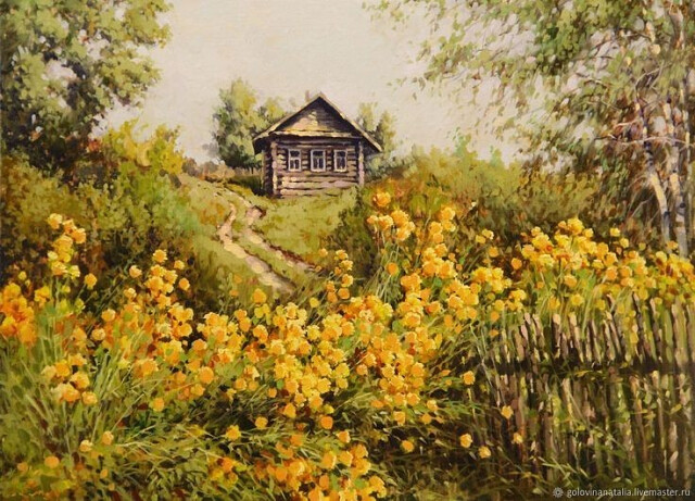 Художник Наталья Головина "Золотые шары"