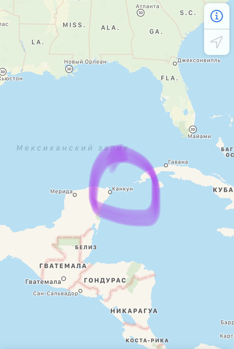 На севере Канкун омывается заливом Мухарес, на востоке Карибским морем.