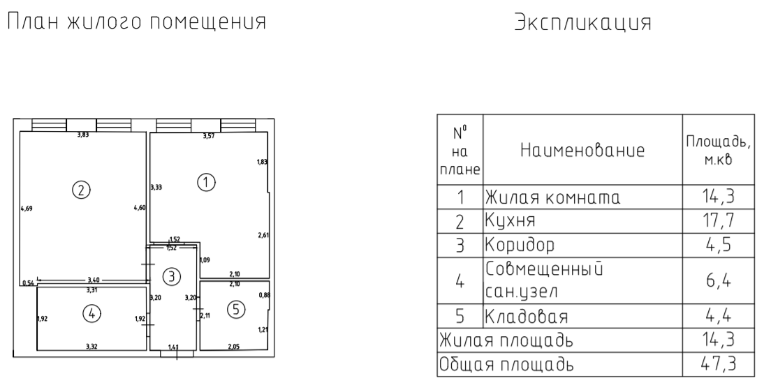 Гостиная в 2-ком. квартире 47 кв.м., стиль – современный