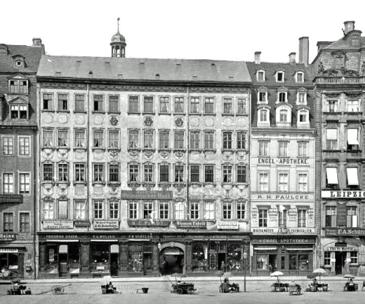 Здание Stieglitzens Hof в Лейпциге (1890).