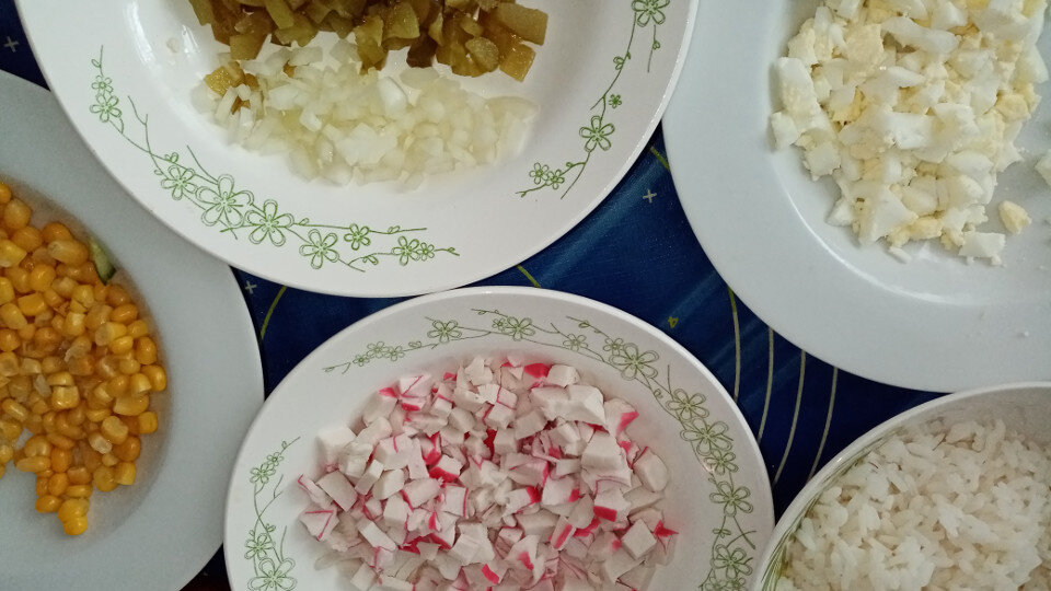 Ингредиенты для приготовления салата