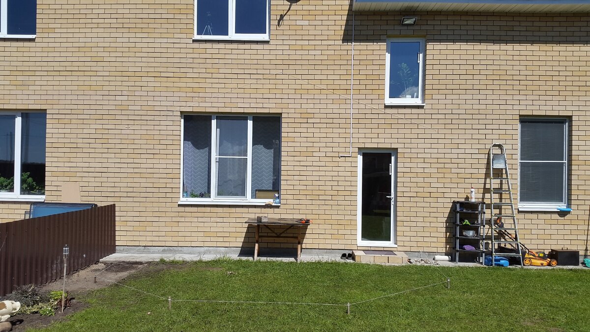 Разметка контура террасы верёвкой