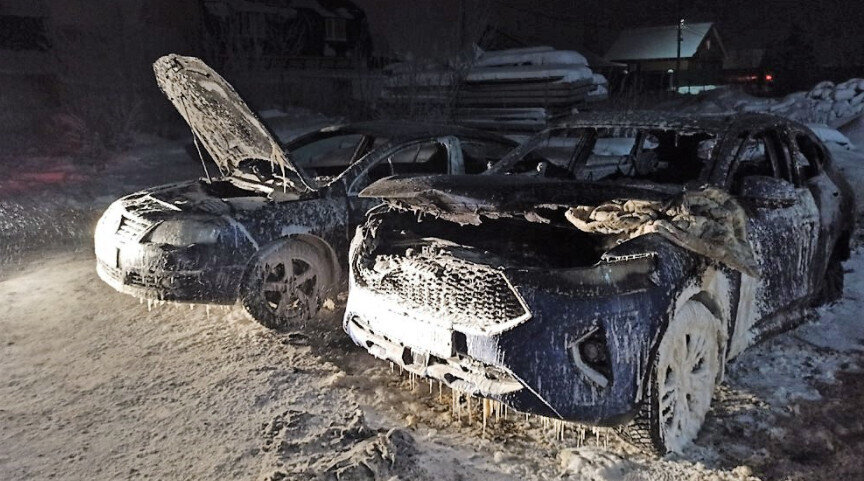 Возгорание Haval F7x в Сибири