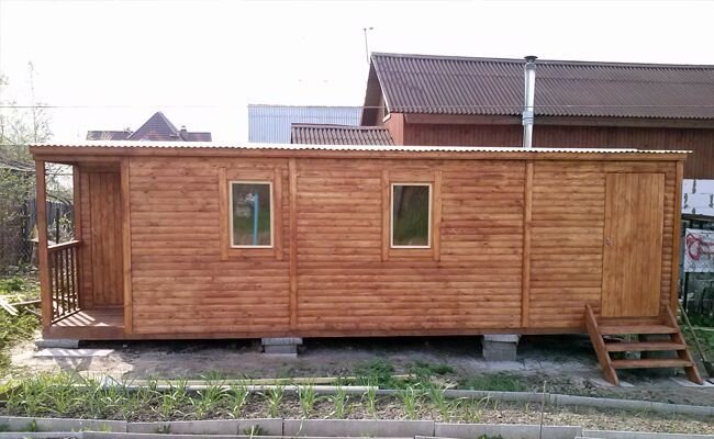 Бытовка с печным отоплением