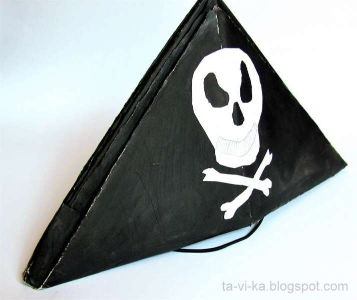 Пиратская треуголка своими руками – из ткани и бумаги