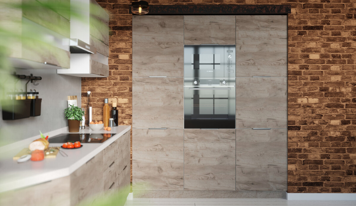 Модульная кухня Равенна Тренд Крафт серый