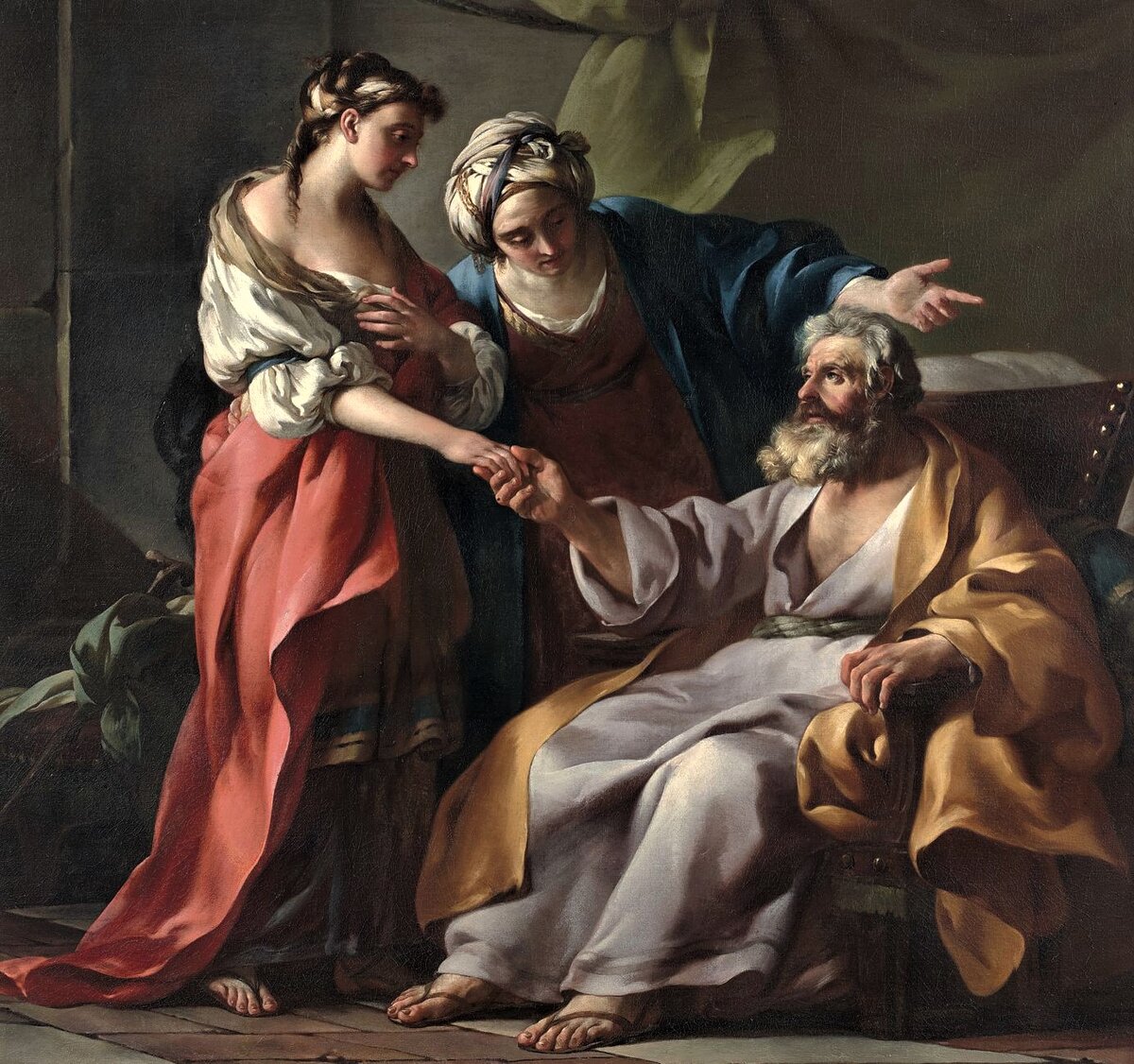 Сарра отдает свою рабыню Агарь мужу Аврааму.