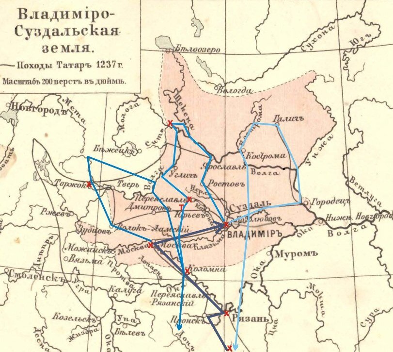 Битва у коломны 1238 схема